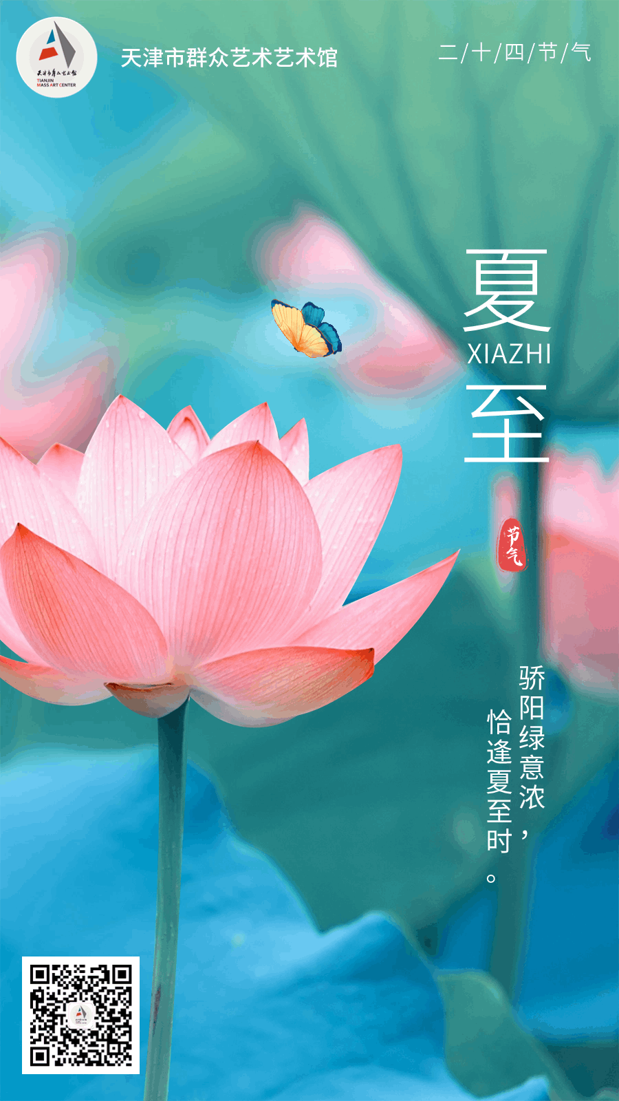 夏至节气祝福排版动态海报.gif